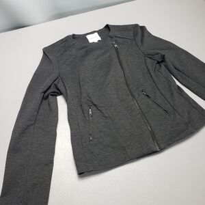 Catherine Malandrino runway style charcoal gray jacket women's size small